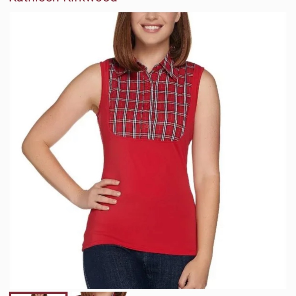Undercover Agent by Kathleen Kirkwood distract ease plaid top.‎ Worn 2x